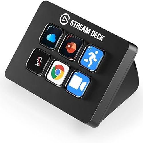 Elgato Stream Deck Mini – Control Zoom, Teams, PowerPoint, MS Office and More, Boost Productivity with Seamless Integration for Daily Apps, Set Up Shortcuts Easily, Compatible with Mac and PC