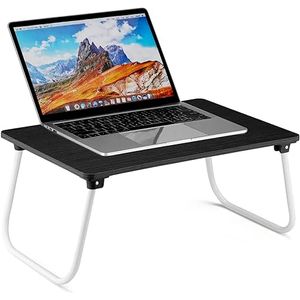 Ruxury Folding Lap Desk Laptop Stand Bed Desk Table Tray, Breakfast Serving Tray, Portable &amp; Lightweight Mini Table, Lap Tablet Desk for Sofa Couch Floor - Black